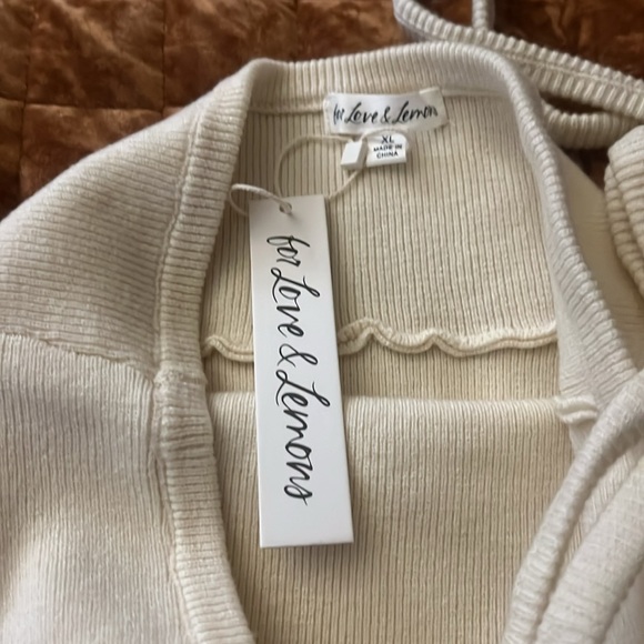 ✨3/$20 For Love & Lemons Knit Mini Dress With Adjustable Halter - Picture 4 of 5